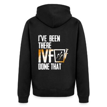 Infertility, desire to have children - Unisex Premium Organic Zip Hoodie - black - Back - Nico (187cm)