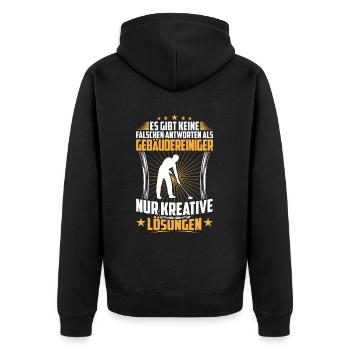 Nettoyeurs de bâtiments Mauvaises réponses Nettoyeur de vitres - Veste à capuche bio Premium Unisexe - noir - Dos - Nico (187cm)