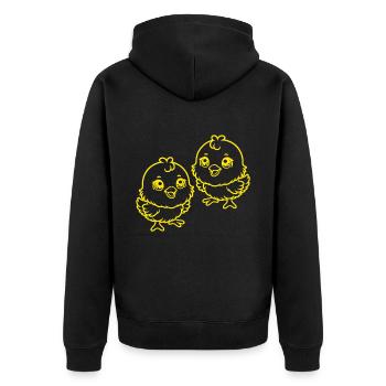 Poussin de Pâques Enfants Enfant Rétro Vintage - Veste à capuche bio Premium Unisexe - noir - Dos - Nico (187cm)