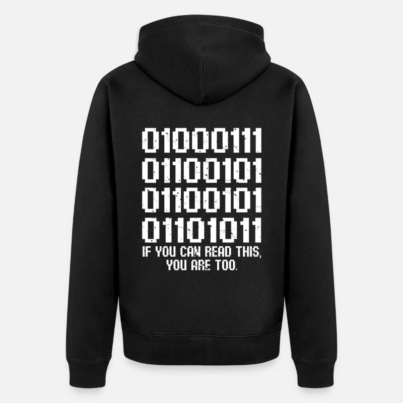 IT Geek, PC Zubehör Speichergeräte Evolution - Unisex Premium Bio Zip Hoodie - Schwarz