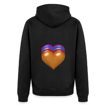 Coeur Coeurs Saint-Valentin Saint-Valentin - Veste à capuche bio Premium Unisexe - noir - Dos - Nico (187cm)