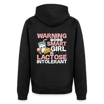 Filles intolérantes au lactose Intolérance au lactose - Veste à capuche bio Premium Unisexe - noir - Dos - Nico (187cm)