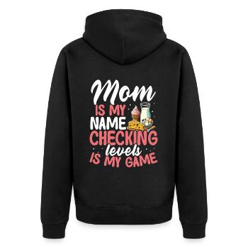 Maman intolérante au lactose Intolérance au lactose - Veste à capuche bio Premium Unisexe - noir - Dos - Nico (187cm)