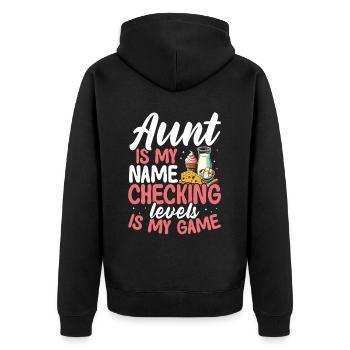 Tante intolérante au lactose Intolérance au lactose - Veste à capuche bio Premium Unisexe - noir - Dos - Nico (187cm)