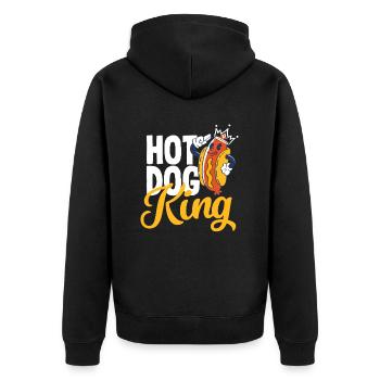 Roi du hot-dog pour les amateurs de hot-dogs - Veste à capuche bio Premium Unisexe - noir - Dos - Nico (187cm)