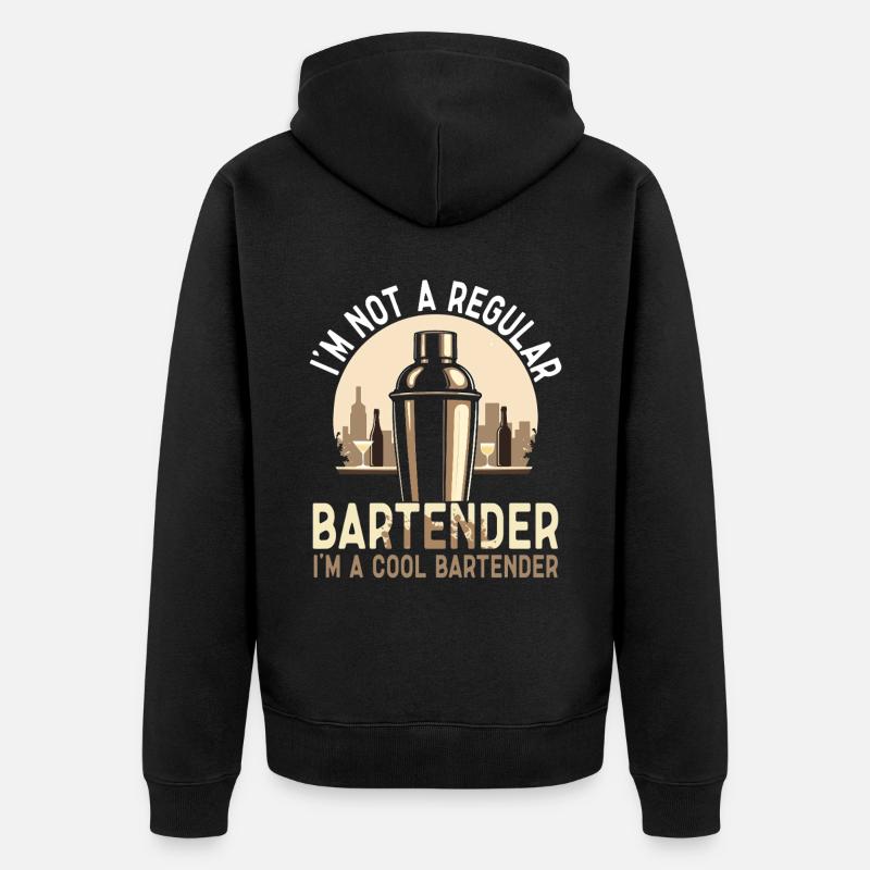 Bartender Bartender Bartending - Unisex Premium Organic Zip Hoodie - black