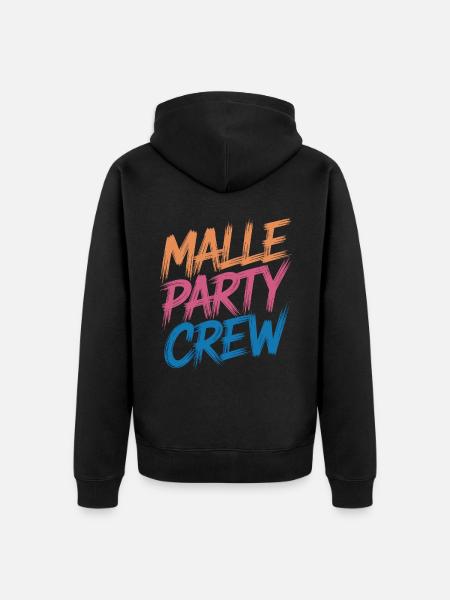 Malle Party Crew - Unisex Premium Organic Zip Hoodie - black