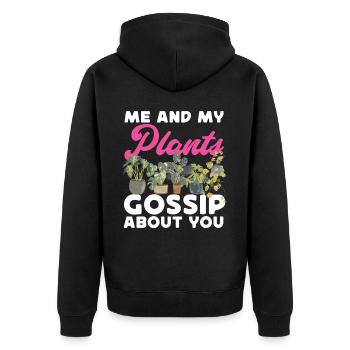 Amoureux des plantes Jardiner Moi Et Mon - Veste à capuche bio Premium Unisexe - noir - Dos - Nico (187cm)