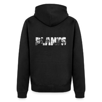 Plant Lover Gardening Plants - Unisex Premium Bio Zip Hoodie - Schwarz - Hinten - Nico (187cm)