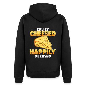 Lactose tolerant Milk lovers Cheese lovers - Unisex Premium Organic Zip Hoodie - black - Back - Nico (187cm)