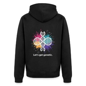 Génétique Science Drôle de dicton - Veste à capuche bio Premium Unisexe - noir - Dos - Nico (187cm)