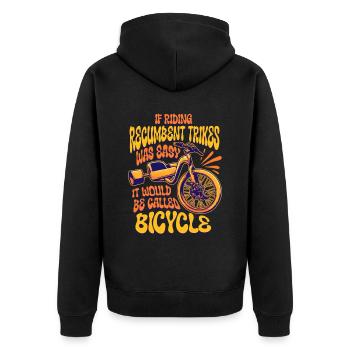 Tricycle couché Tricycle couché - Veste à capuche bio Premium Unisexe - noir - Dos - Nico (187cm)
