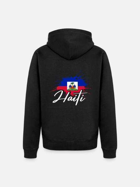 Vacances Haïti Caraïbes - Veste à capuche bio Premium Unisexe - noir