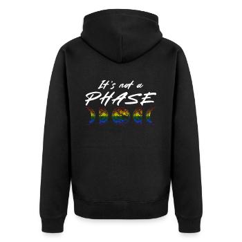 LGBTQIA+ Lesbians, Gays, Equality - Unisex Premium Organic Zip Hoodie - black - Back - Nico (187cm)