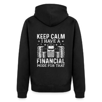 Citation drôle conseiller fiscal entrepreneur - Veste à capuche bio Premium Unisexe - noir - Dos - Nico (187cm)