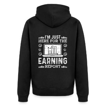 Citation drôle conseiller fiscal entrepreneur - Veste à capuche bio Premium Unisexe - noir - Dos - Nico (187cm)