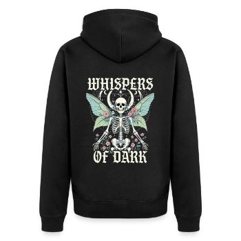 Fairycore Fairy Gothic Whispers Of Dark - Unisex Premium Organic Zip Hoodie - black - Back - Nico (187cm)