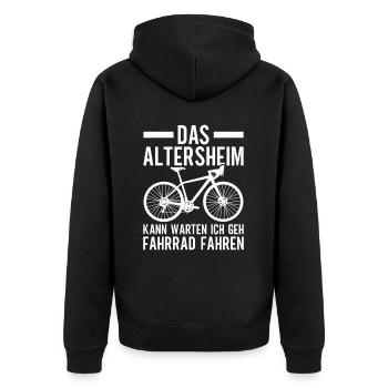 Grand-père Bike Lover Grand-père Bike Pops - Veste à capuche bio Premium Unisexe - noir - Dos - Nico (187cm)