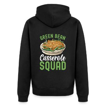Casserole de haricots verts - Veste à capuche bio Premium Unisexe - noir - Dos - Nico (187cm)