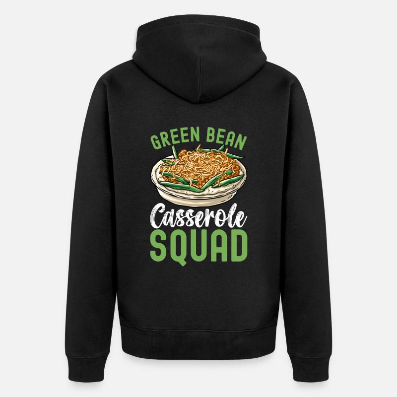 Casserole de haricots verts - Veste à capuche bio Premium Unisexe - noir