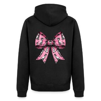 Coquettish Bow Faun Satyrs Goat Men Roman - Unisex Premium Organic Zip Hoodie - black - Back - Nico (187cm)