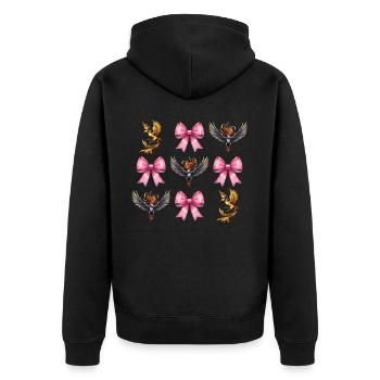 Arc Coquet Phoenix Mythical Eagle Vieux - Veste à capuche bio Premium Unisexe - noir - Dos - Nico (187cm)