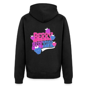 Bisexual LGBTQ Sarcastic Ally Humor Pride Month - Unisex Premium Bio Zip Hoodie - Schwarz - Hinten - Nico (187cm)