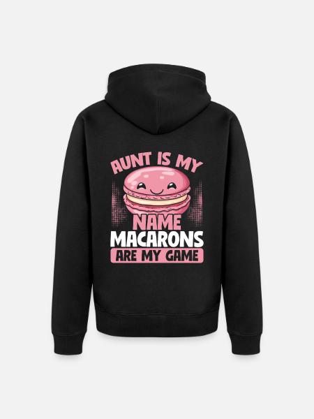 Macaron Bäcker Konditor Macaron-Liebhaber - Unisex Premium Bio Zip Hoodie - Schwarz