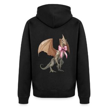 Arc Coquettique Van Mètre Visiteur Cryptide - Veste à capuche bio Premium Unisexe - noir - Dos - Nico (187cm)