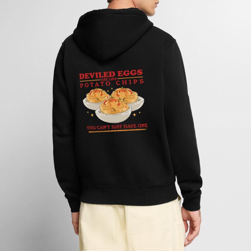 Stuffed Eggs Deviled Eggs Gifts Unisex Premium Organic Zip Hoodie