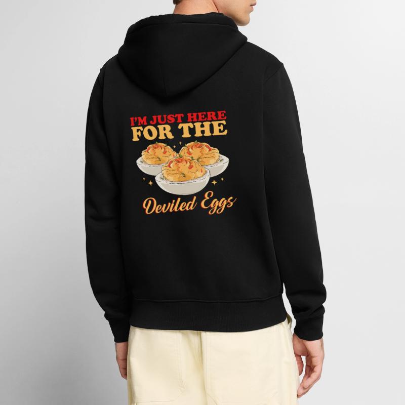 Gefüllte Eier Stuffed Deviled Eggs Geschenk Unisex Premium Bio Zip Hoodie