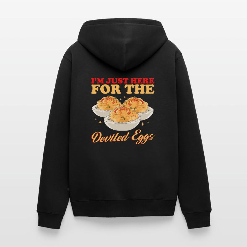 Gefüllte Eier Stuffed Deviled Eggs Geschenk Unisex Premium Bio Zip Hoodie