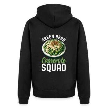 Casserole de haricots verts - Veste à capuche bio Premium Unisexe - noir - Dos - Nico (187cm)