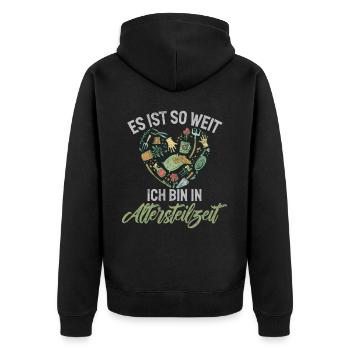 Gärtner Pflanzen Gartenarbeit Gartenbau - Unisex Premium Bio Zip Hoodie - Schwarz - Hinten - Nico (187cm)