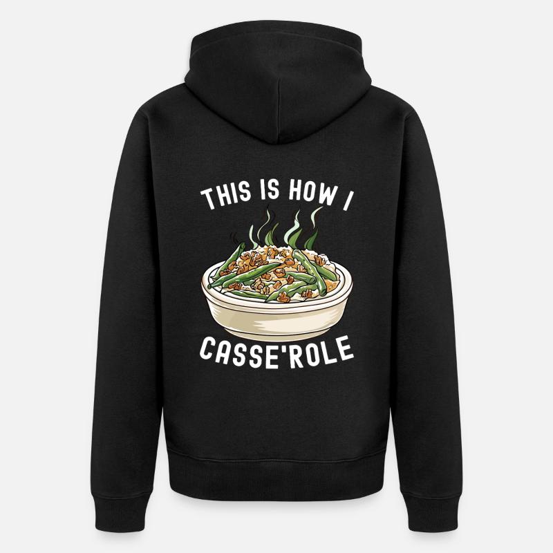 Casserole de haricots verts - Veste à capuche bio Premium Unisexe - noir