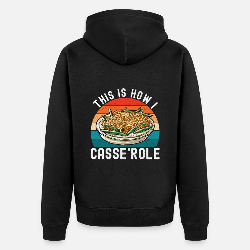 Casserole de haricots verts - Veste à capuche bio Premium Unisexe - noir