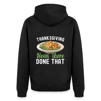 Green Bean Casserole - Unisex Premium Organic Zip Hoodie - black - Back - Nico (187cm)