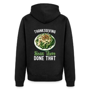 Green Bean Casserole - Unisex Premium Organic Zip Hoodie - black - Back - Nico (187cm)
