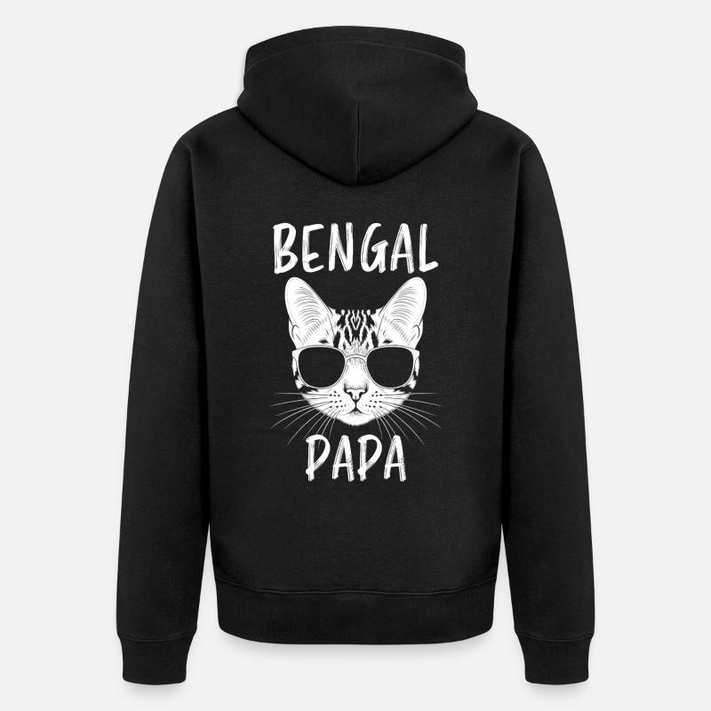Chat du Bengale disant drôle Cadeau de chats du Bengale - Veste à capuche bio Premium Unisexe - noir