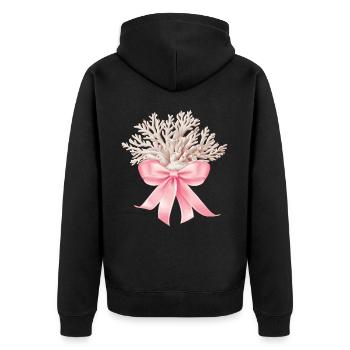 Coquette Arc Récif de Corail Mer Océan Fille - Veste à capuche bio Premium Unisexe - noir - Dos - Nico (187cm)