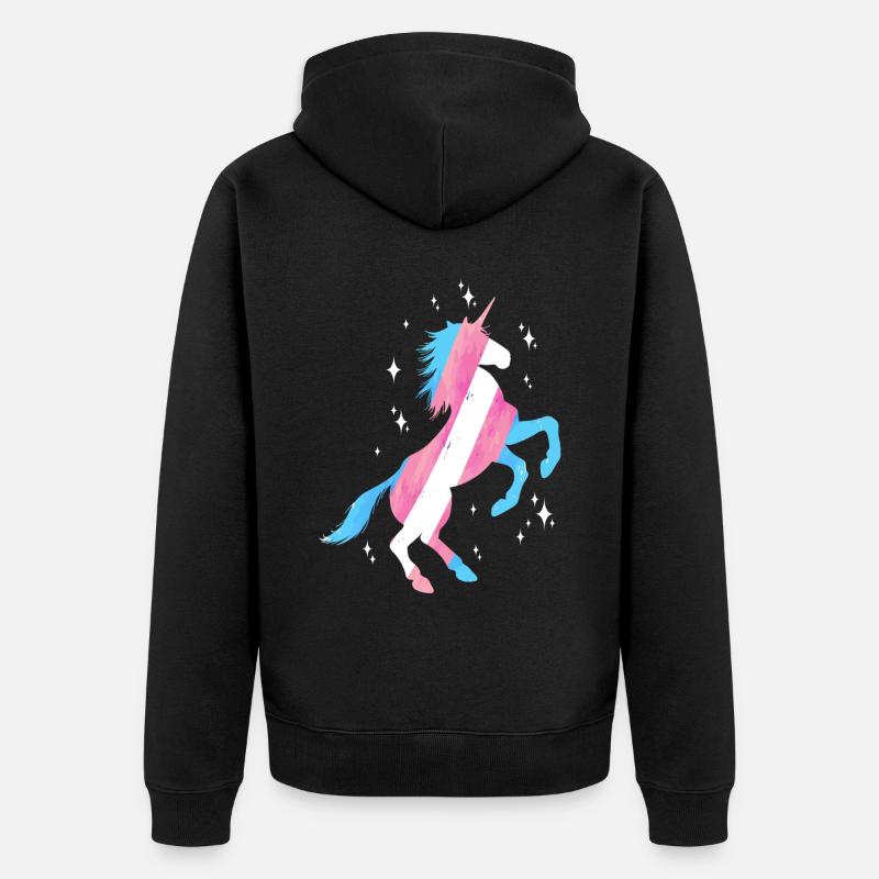 Fierté LGBT transgenre - Veste à capuche bio Premium Unisexe - noir