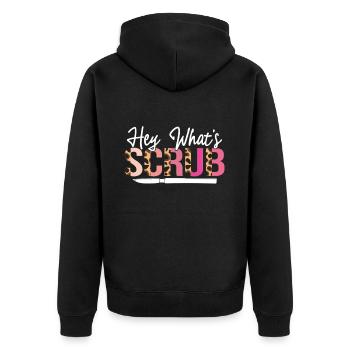 Chirurgischer Techniker Chirurgischer Technologe - Unisex Premium Bio Zip Hoodie - Schwarz - Hinten - Nico (187cm)