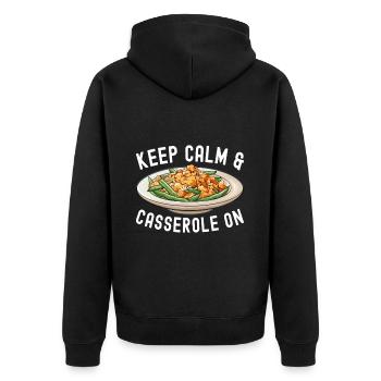 Casserole de haricots verts - Veste à capuche bio Premium Unisexe - noir - Dos - Nico (187cm)