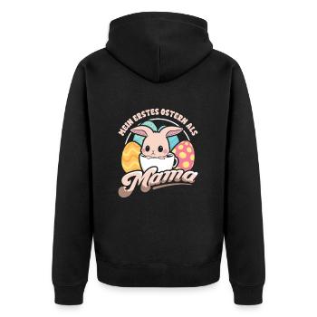 Mein Erstes Ostern Als Mama - Unisex Premium Bio Zip Hoodie - Schwarz - Hinten - Nico (187cm)
