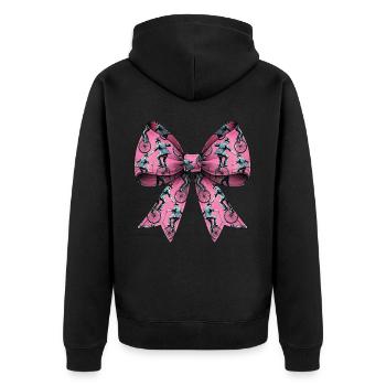 Coquette Bow Monocycle Monocycle Fille - Veste à capuche bio Premium Unisexe - noir - Dos - Nico (187cm)