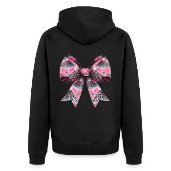 Coquette Arche Volcan Fille Géologie Magma Lava - Veste à capuche bio Premium Unisexe - noir - Dos - Nico (187cm)