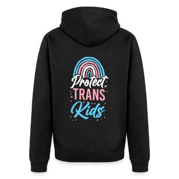 Fierté LGBT transgenre - Veste à capuche bio Premium Unisexe - noir - Dos - Nico (187cm)