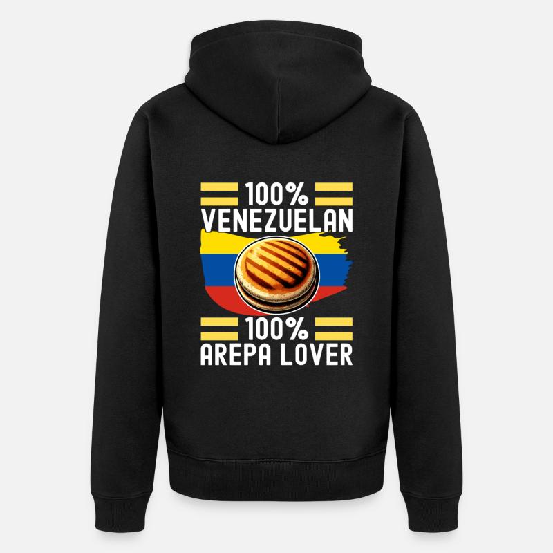 Arepas vénézuélienne - Veste à capuche bio Premium Unisexe - noir