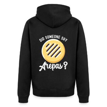 Arepas vénézuélienne - Veste à capuche bio Premium Unisexe - noir - Dos - Nico (187cm)