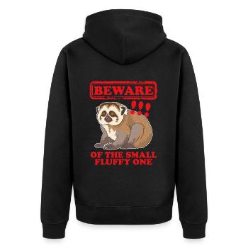Plumploris süße Slow Lorises Geschenk - Unisex Premium Bio Zip Hoodie - Schwarz - Hinten - Nico (187cm)